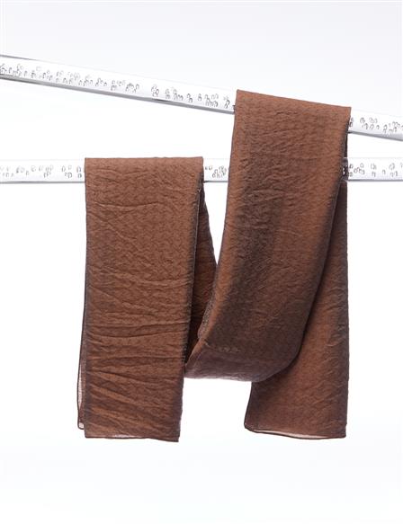 Mini Monogram Jacquard Viscose Woven Shawl Brown