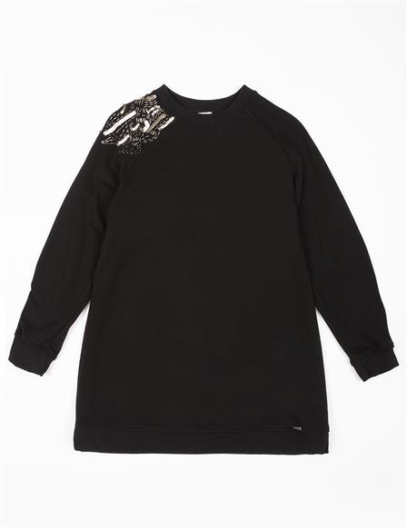 Sequined Sweatshirt Black