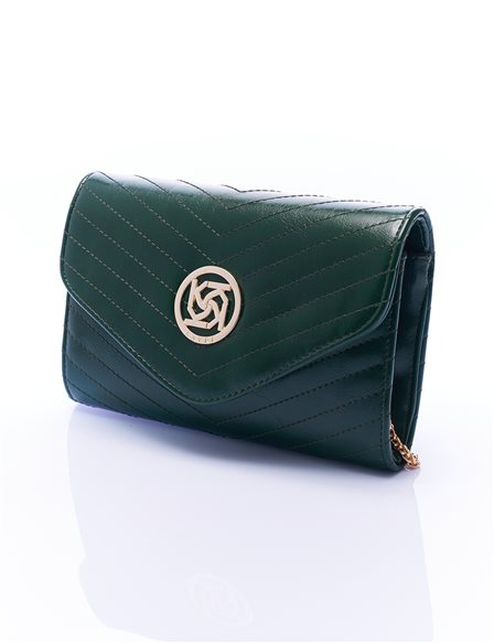 Envelope Form Bag with Logo Emerald