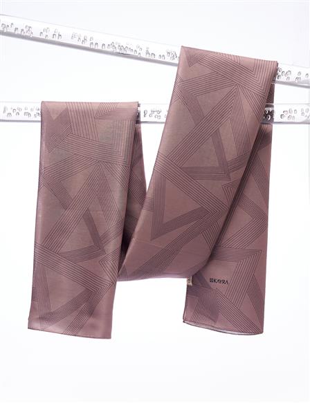 Triangle Patterned Shawl Brown