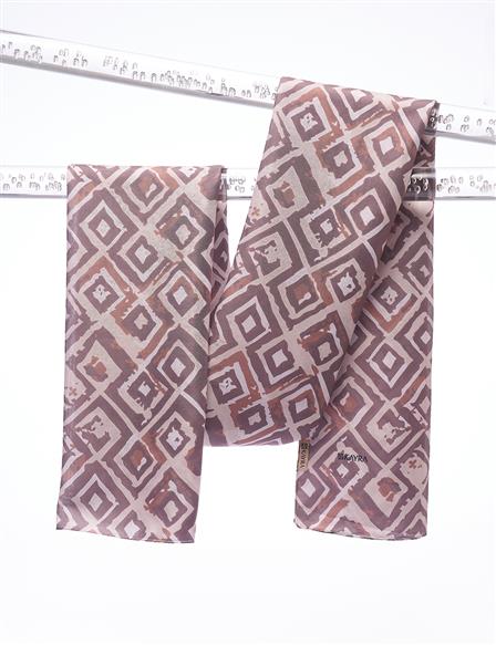Abstract Pattern Shawl Brown