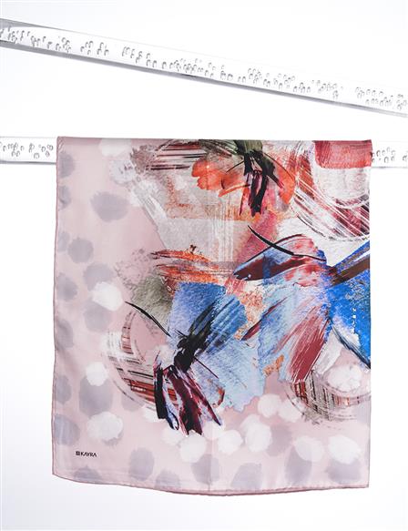 Abstract Pattern Scarf Powder