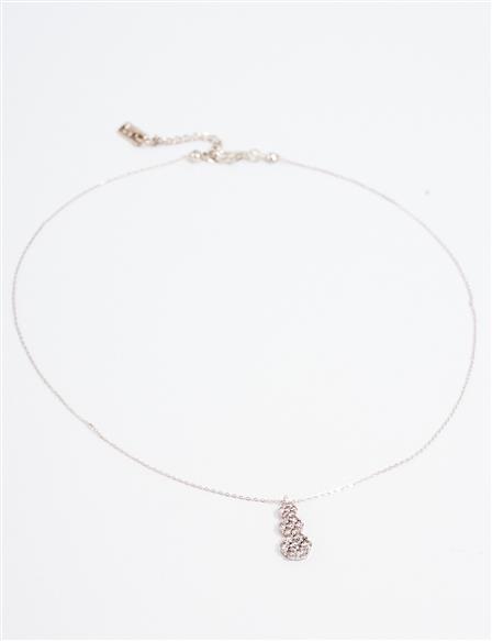 Flower Figured Necklace Silver