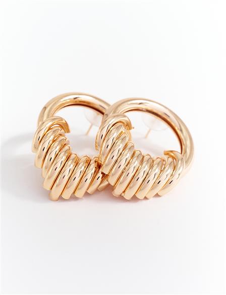 Multiple Hoop Figure Earrings Gold