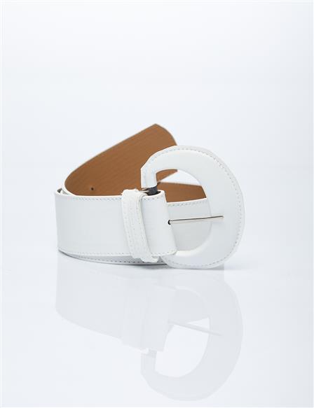 Coated Belt with D Buckle Optical White
