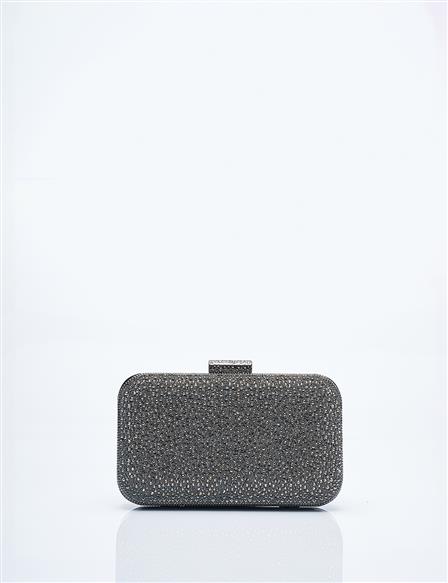 Stone-embellished Portfolio Bag Anthracite
