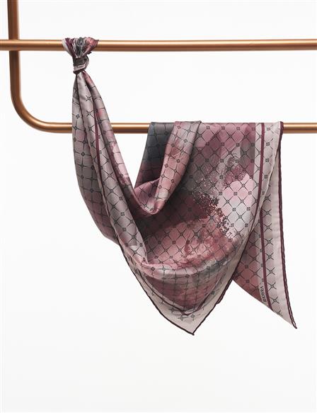 Abstract Pattern Scarf Dusty Rose