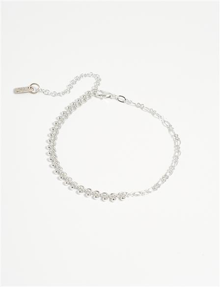 Double Look Anklet Silver