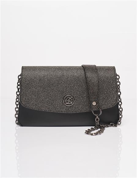 Covered Clutch Bag Anthracite