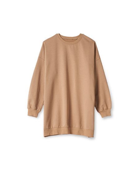 Knitted Fabric Sweatshirt Mink