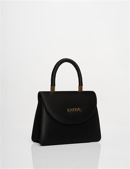 Satin Mini Bag with Cover Black