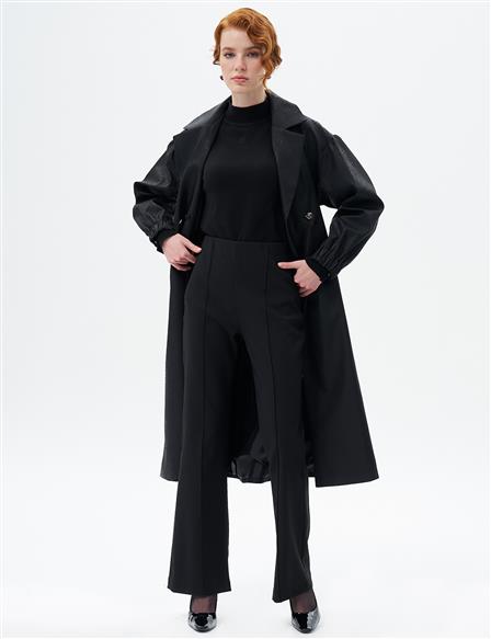 Flared Flare Fit Pants Black