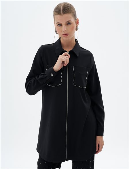 Staple Detailed Tunic Black