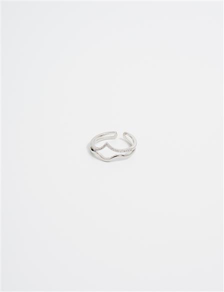 Double Appearance Minimalist Ring Silver