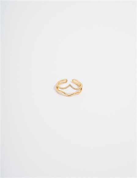 Double Appearance Minimalist Ring Gold