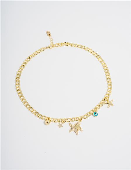 Starfish Figured Necklace Gold