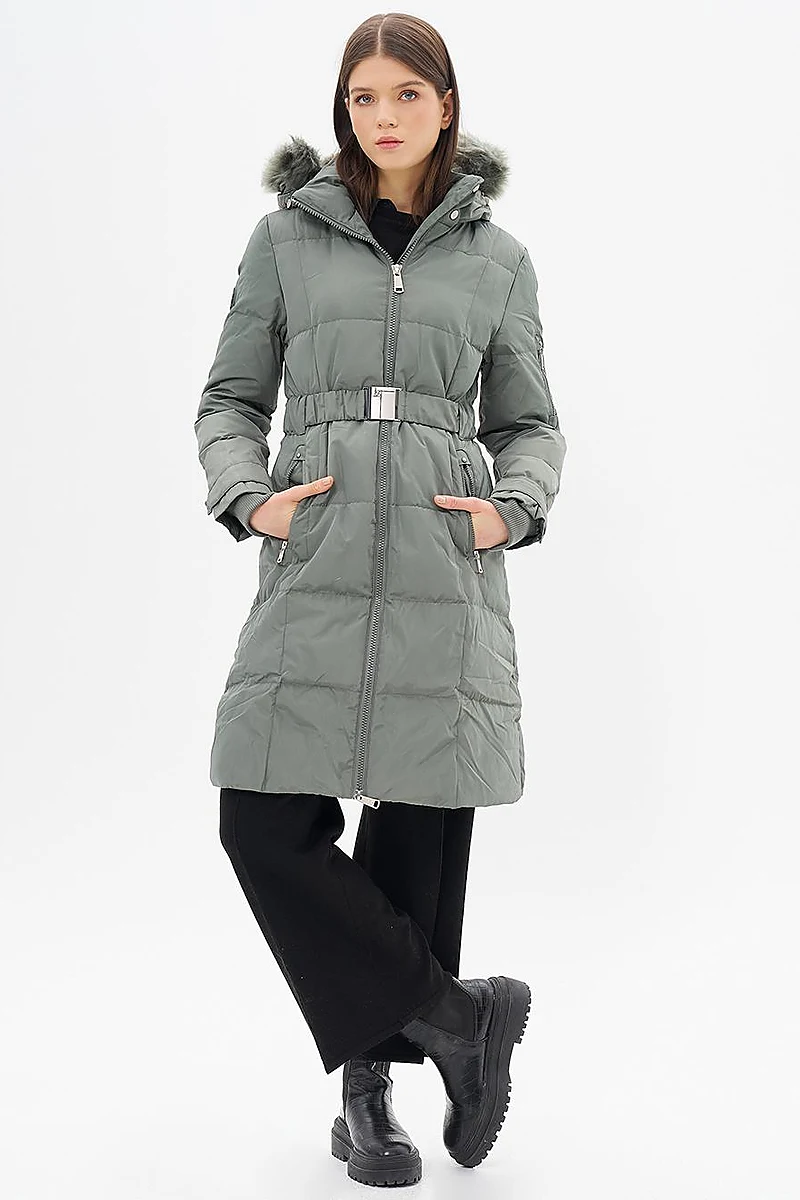 Hooded Down-Filled Jacket Moss Green