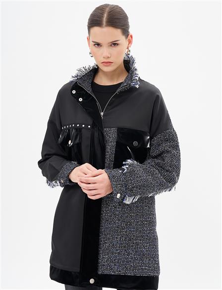 Tassel Detailed Jacket Black