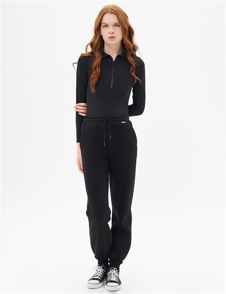 3 İplik Jogger Pantolon Siyah