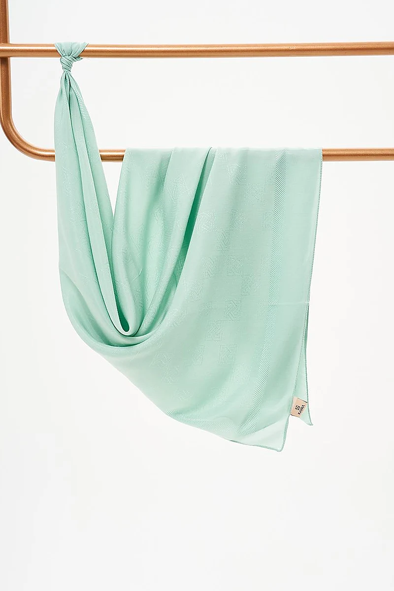 Patterned Woven Scarf Mint