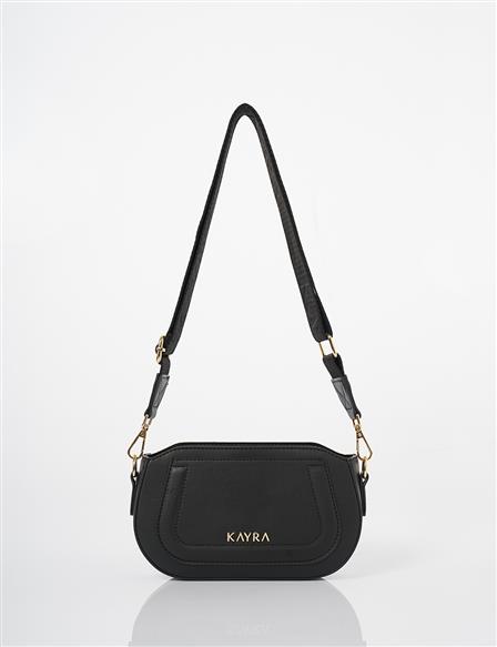 Oval Form Shoulder Bag Black