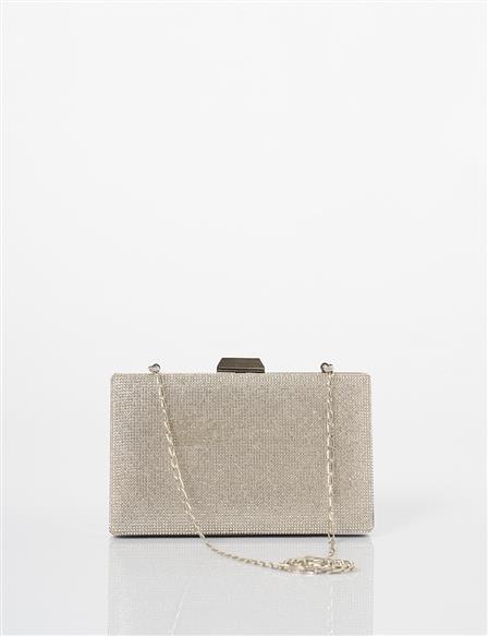 Double-Sided Clutch Bag in Silver