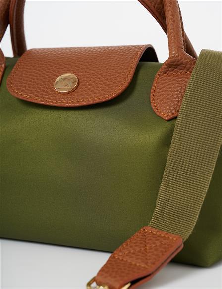 Large Fabric Shopper Bag Khaki