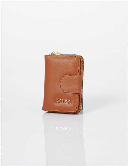 Double Compartment Wallet Tan