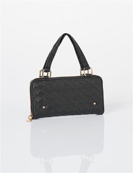 Handle Bag Wallet Black