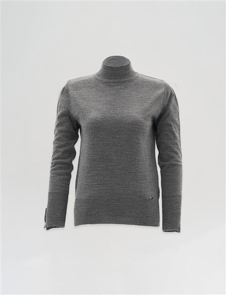 Basic Knit Sweater in Anthracite
