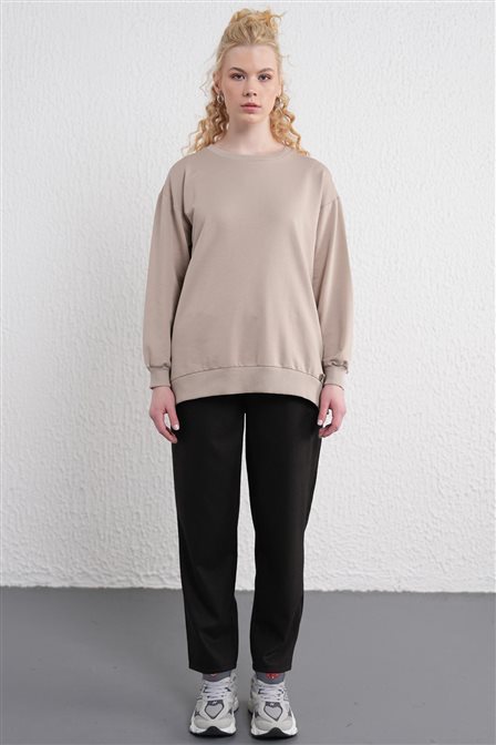 Crew Neck Sweatshirt Mink