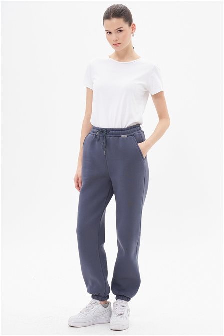 Elastic Waist Jogger Pants Anthracite