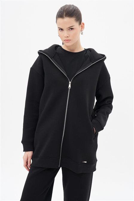 Pocket Detailed Sweatshirt Black