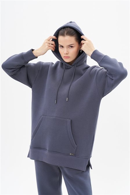 Kangaroo Pocket Sweatshirt Anthracite