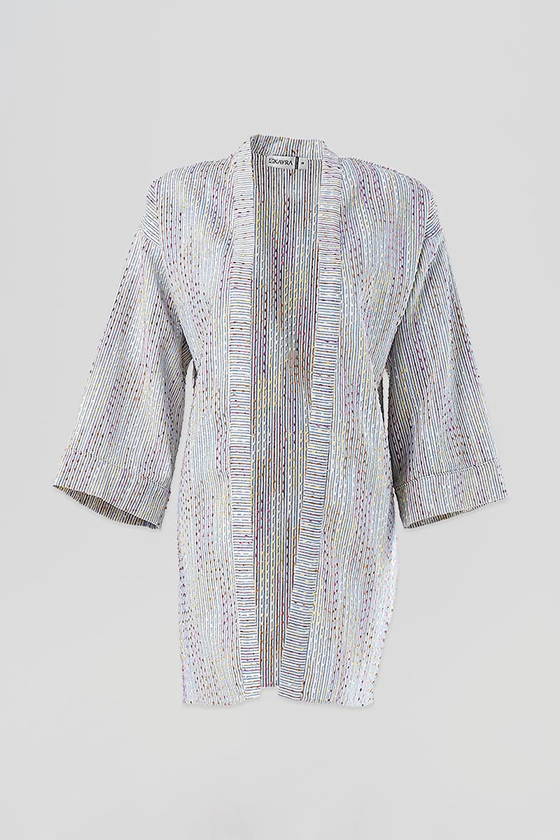 Textured Kimono Blue