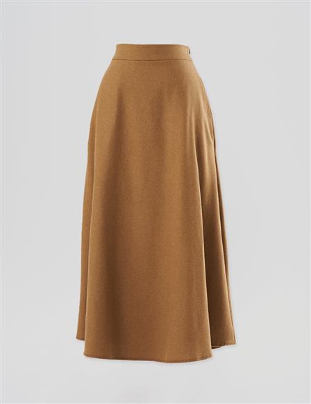 Keçe Kloş Etek Camel