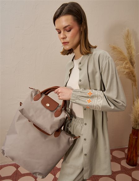 Medium Fabric Bag Taupe