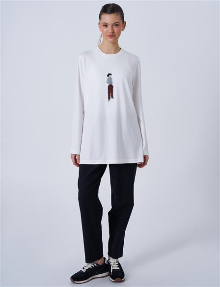 Embroidered Cotton Tunic Optical White