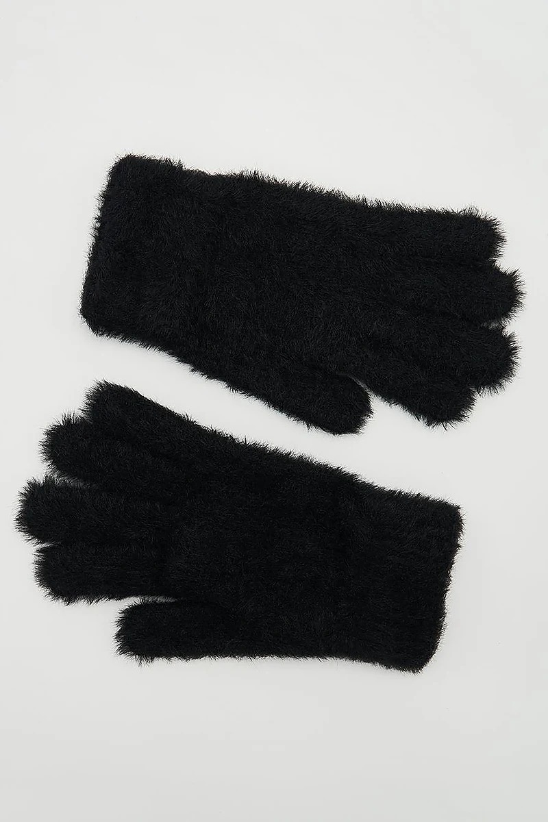 Peluş Eldiven Siyah 