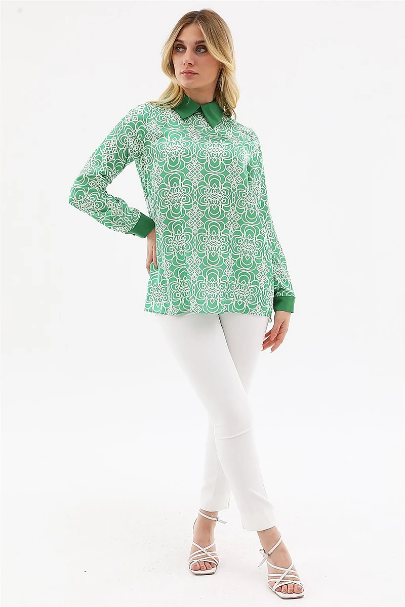 Printed Blouse Green 