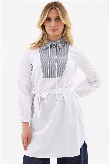 Belted Tunic Optical White