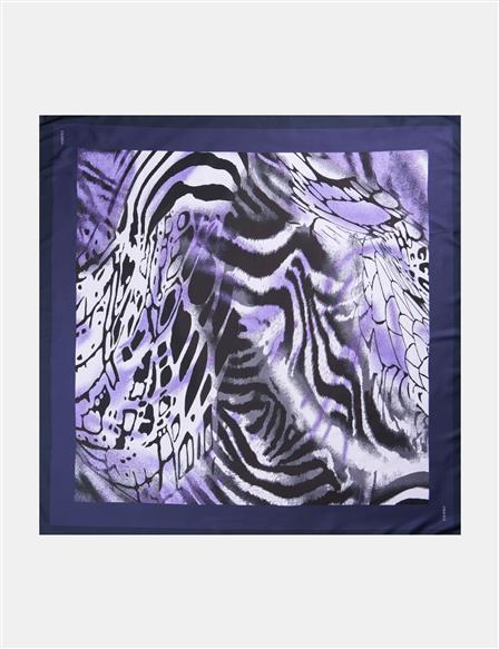 Leopard Print Scarf Purple