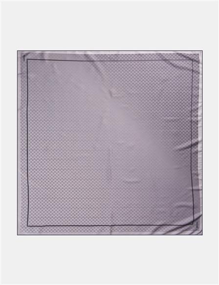 Framed Monogram Scarf with Stone