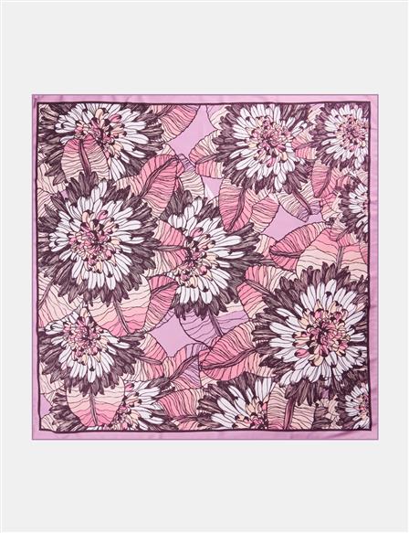 Floral Pattern Scarf Rose Dust