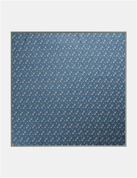 Cross Patterned Viscose Scarf Anthracite 