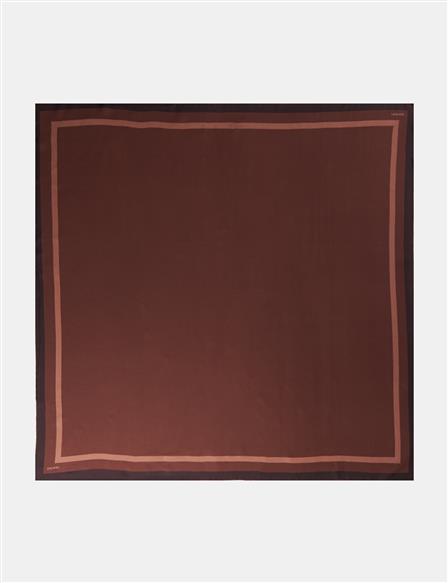 Degrade Silk Scarf Dark Brown