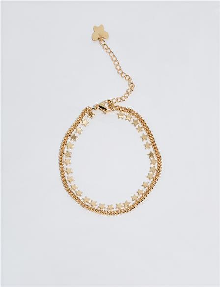 Star Figurine Anklet Gold