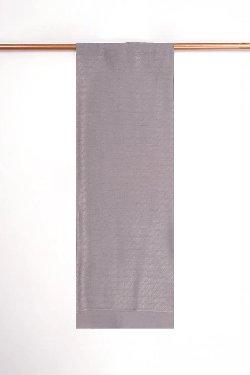 Logo Silk Scarf –  Dark Gray