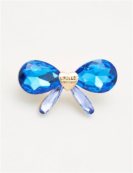 Fiyonklu Broş Mavi 