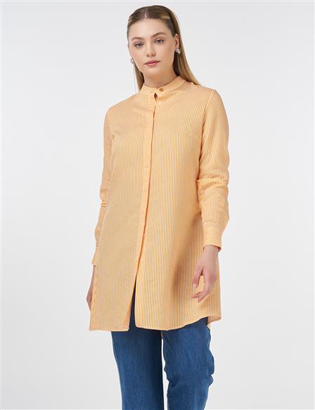 Striped Basic Tunic Orange